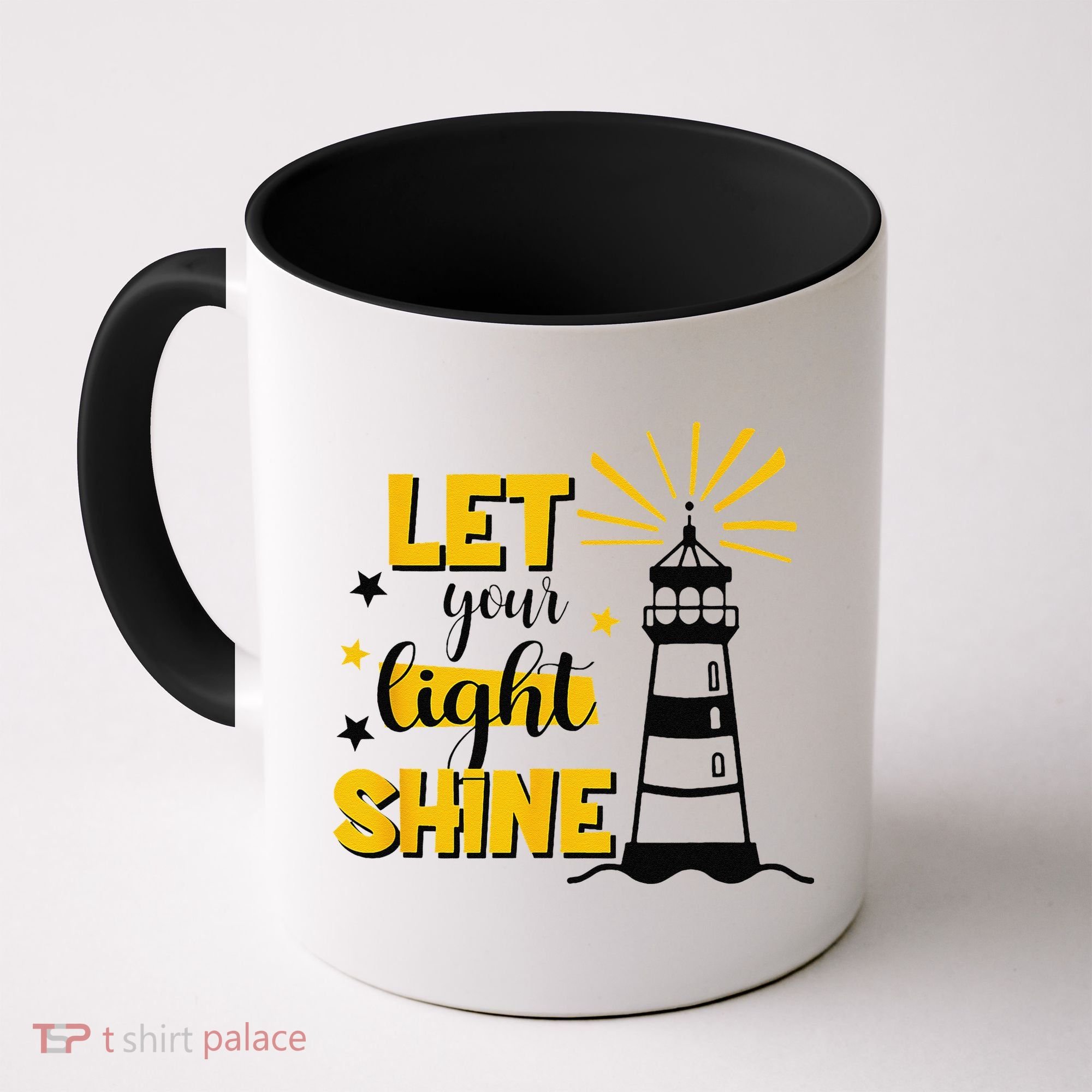 Let Your Light Shine Christian Faith Jesus God Lighthouse Coffee Mug