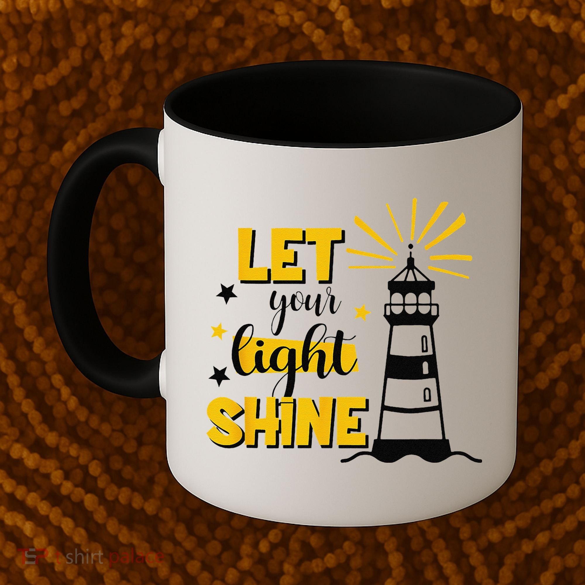 Let Your Light Shine Christian Faith Jesus God Lighthouse Coffee Mug