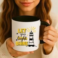 Let Your Light Shine Christian Faith Jesus God Lighthouse Coffee Mug thumb 3