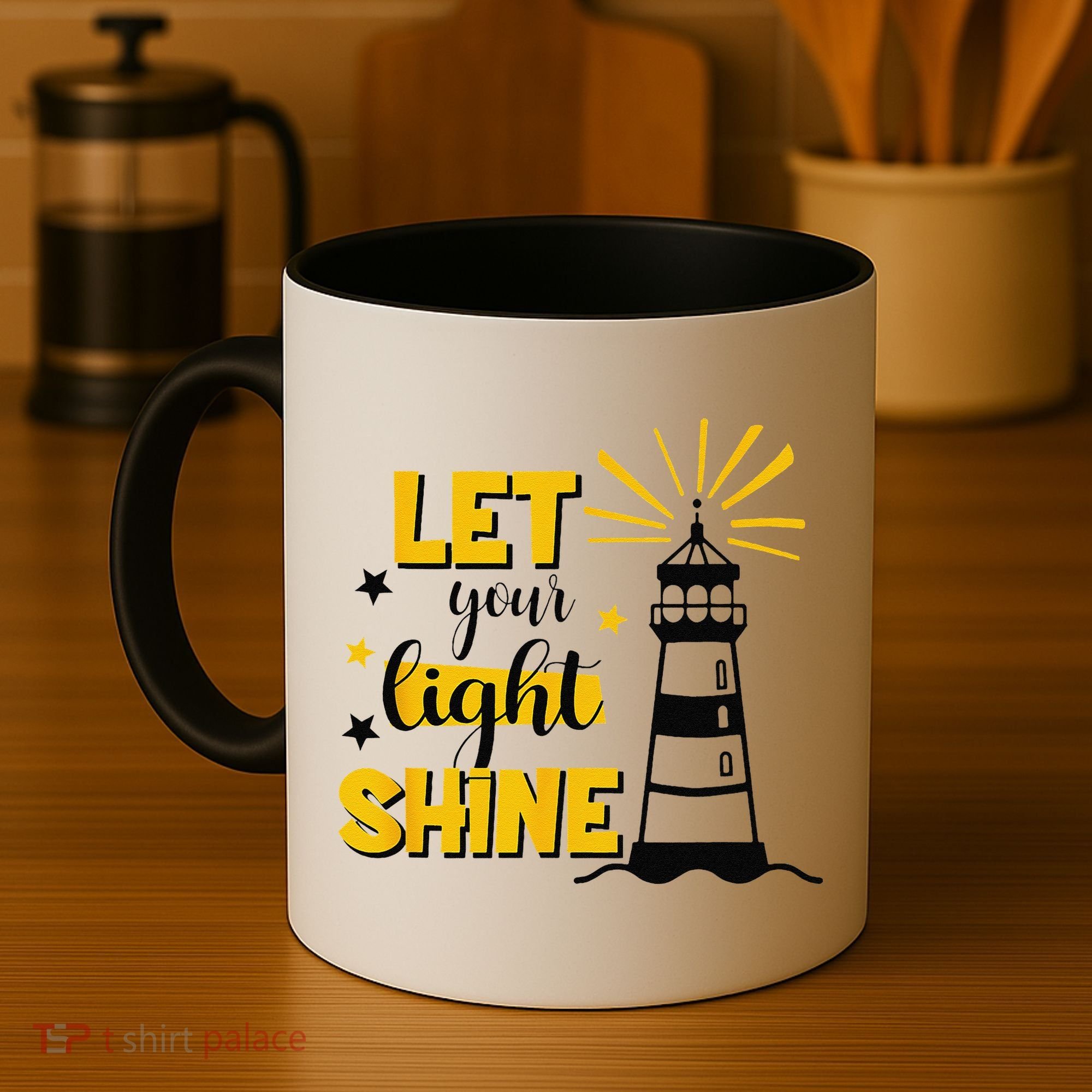 Let Your Light Shine Christian Faith Jesus God Lighthouse Coffee Mug