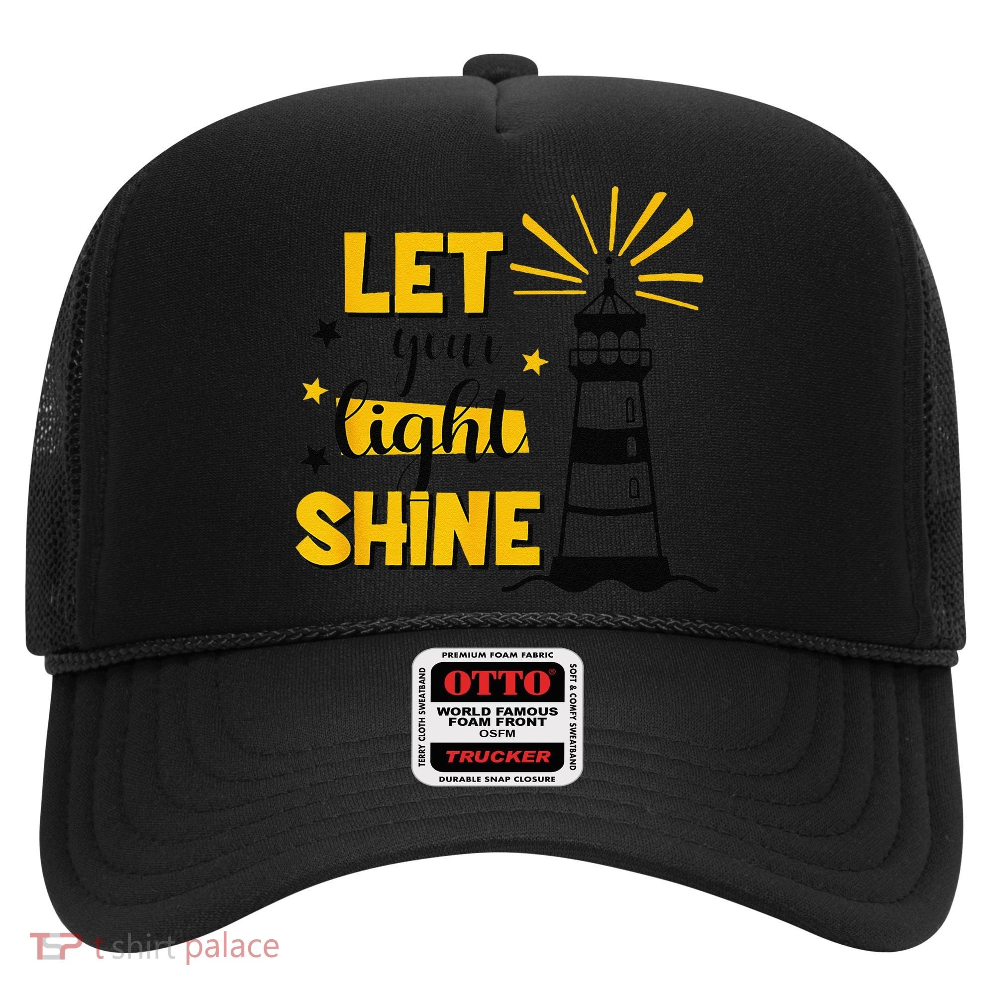 Let Your Light Shine Christian Faith Jesus God Lighthouse Hat