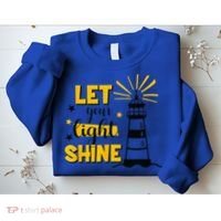 Let Your Light Shine Christian Faith Jesus God Lighthouse Sweatshirt thumb 2