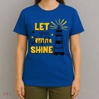 Let Your Light Shine Christian Faith Jesus God Lighthouse T-Shirt thumb 4
