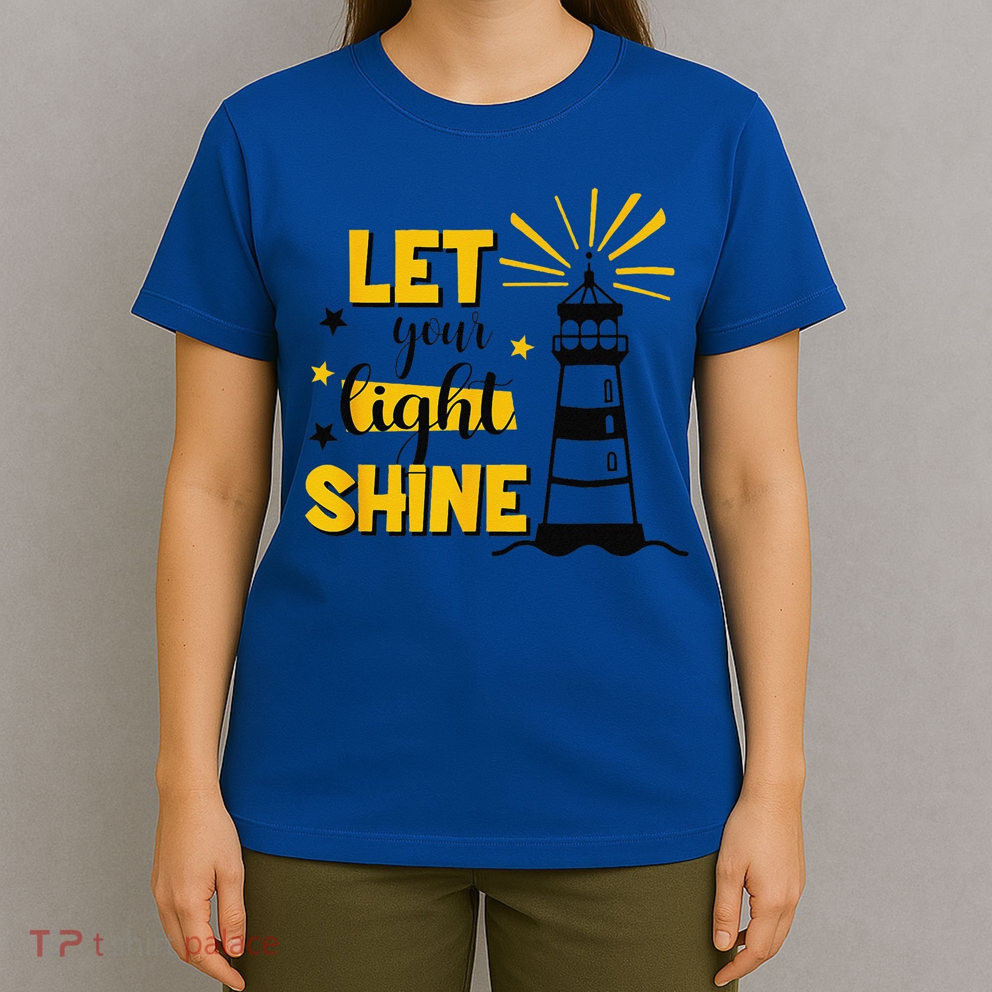 Let Your Light Shine Christian Faith Jesus God Lighthouse T-Shirt