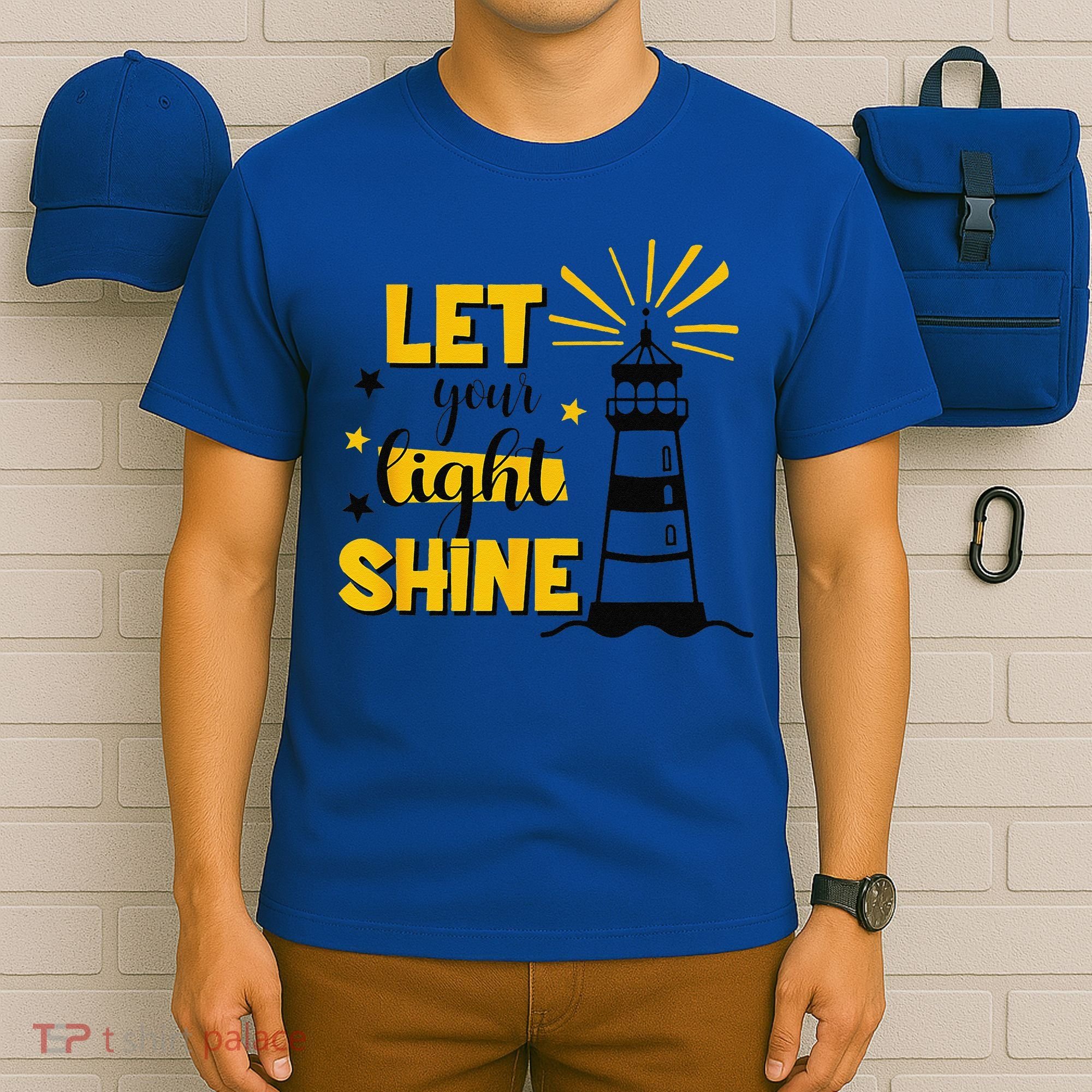 Let Your Light Shine Christian Faith Jesus God Lighthouse T-Shirt