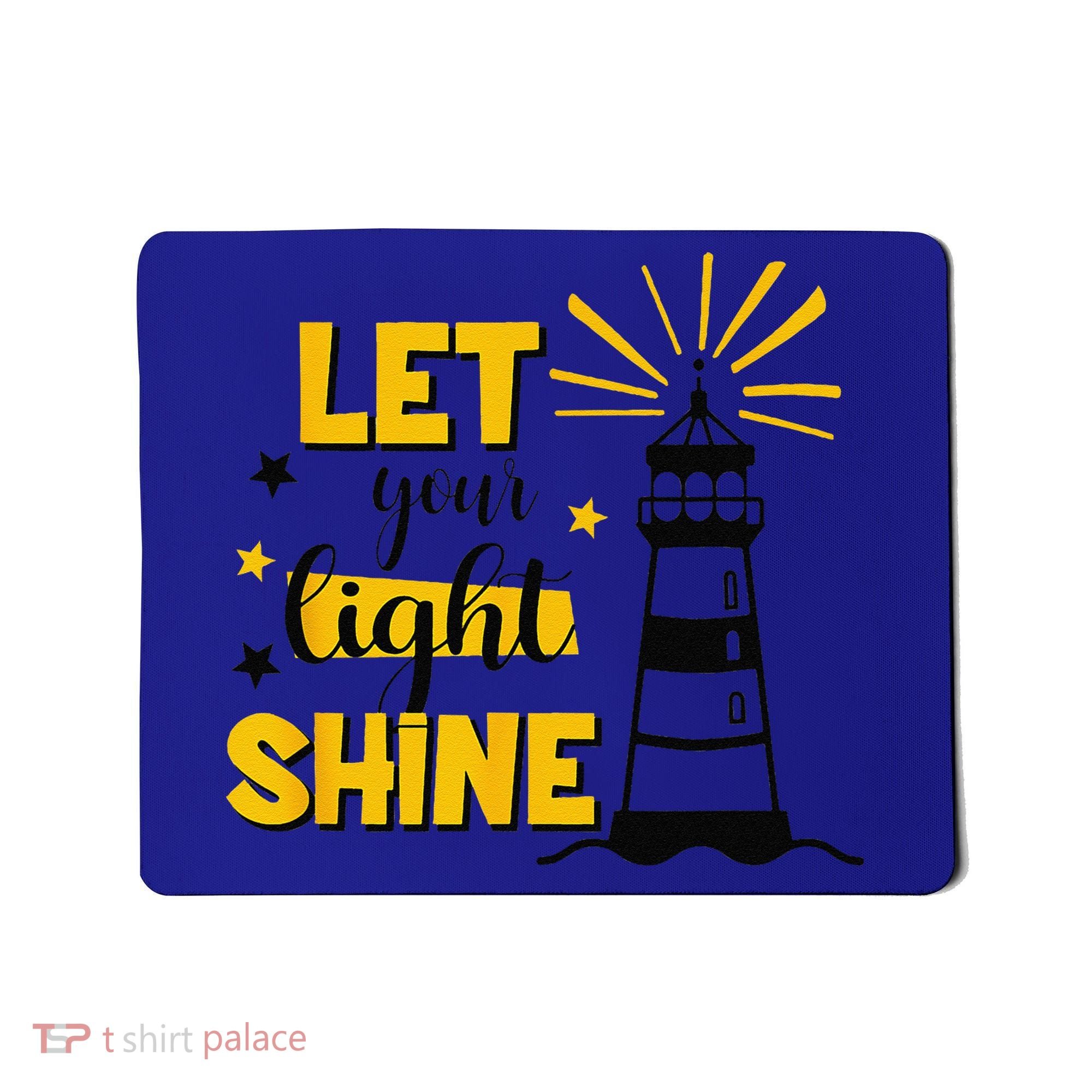 Let Your Light Shine Christian Faith Jesus God Lighthouse Mousepad
