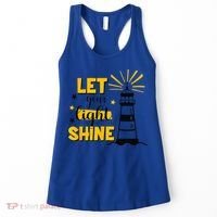 Let Your Light Shine Christian Faith Jesus God Lighthouse Women's Tank Top thumb 0