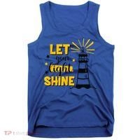 Let Your Light Shine Christian Faith Jesus God Lighthouse Tank Top thumb 0