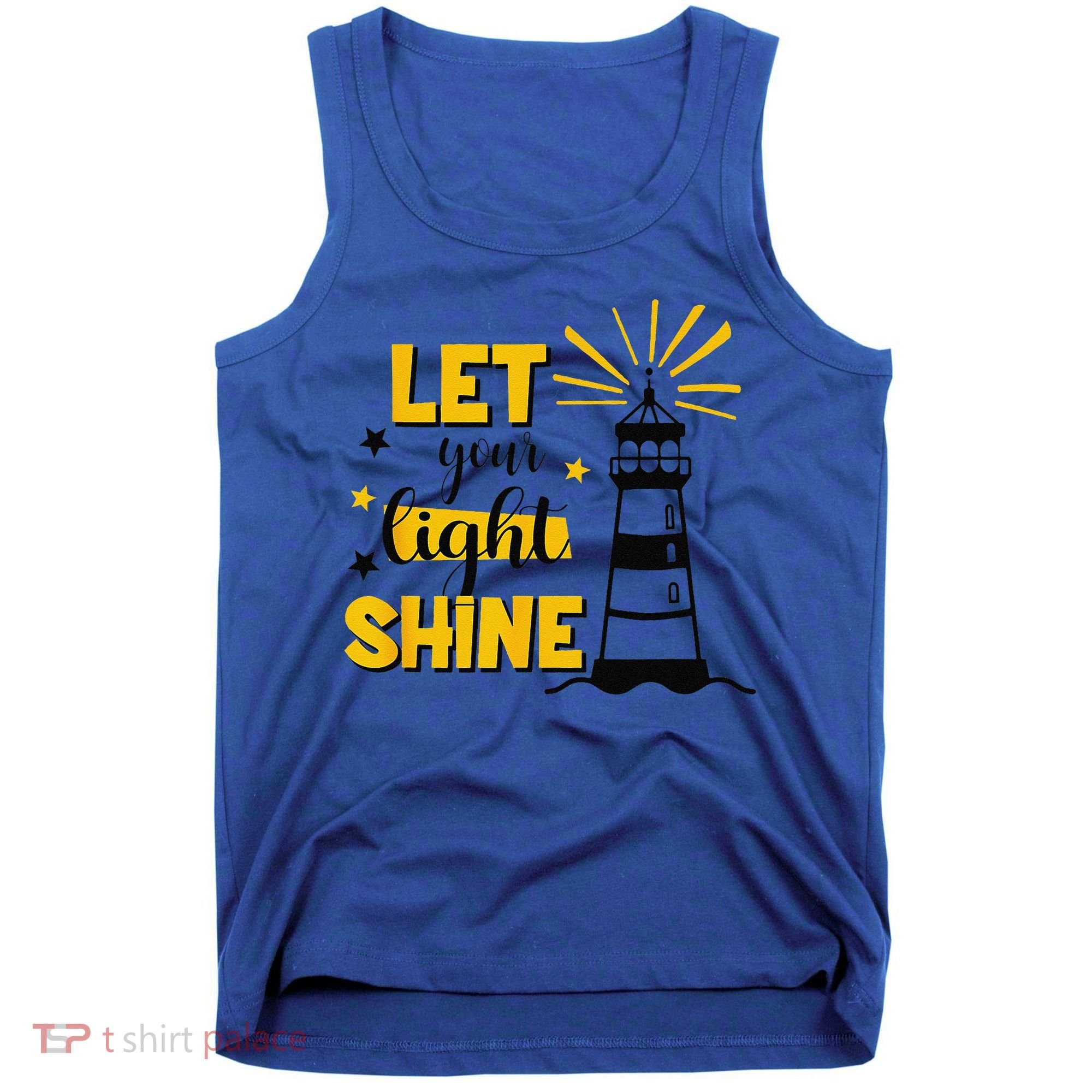 Let Your Light Shine Christian Faith Jesus God Lighthouse Tank Top