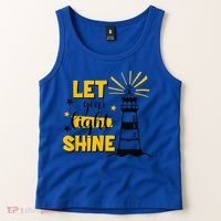 Let Your Light Shine Christian Faith Jesus God Lighthouse Tank Top thumb 2