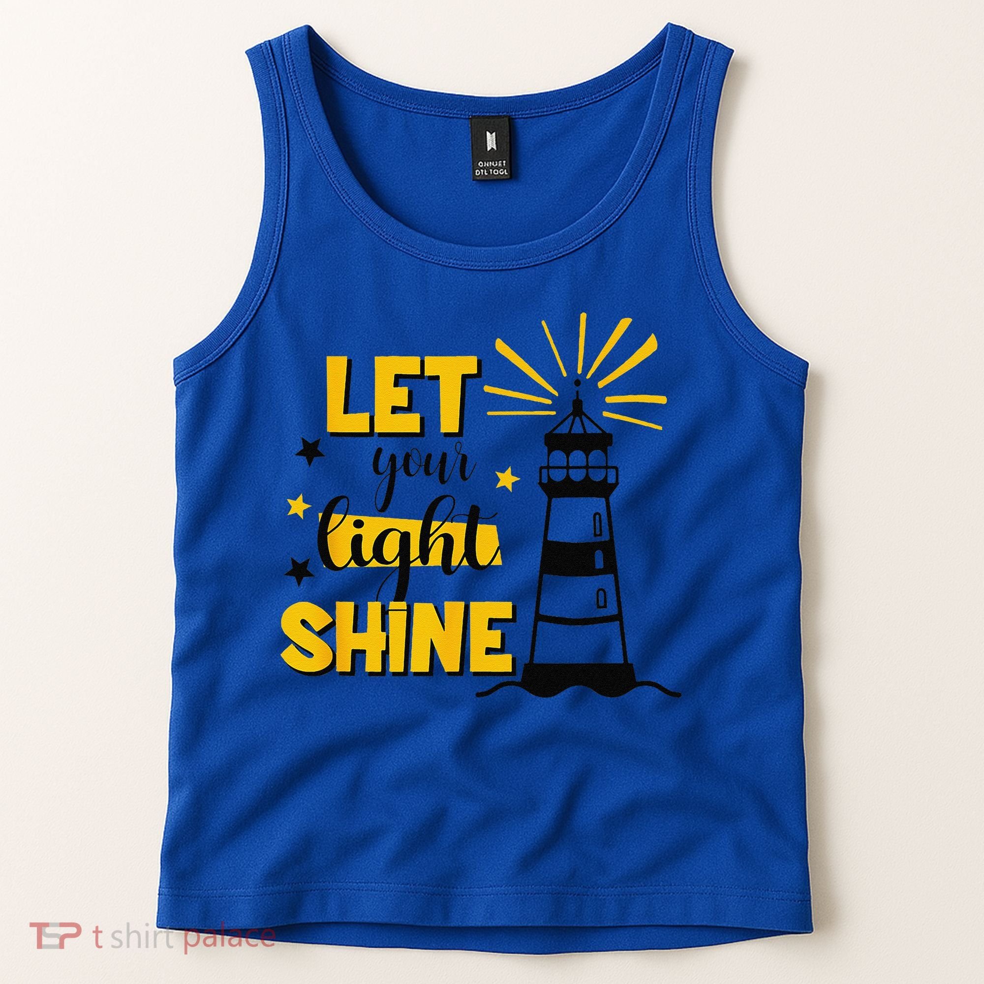 Let Your Light Shine Christian Faith Jesus God Lighthouse Tank Top