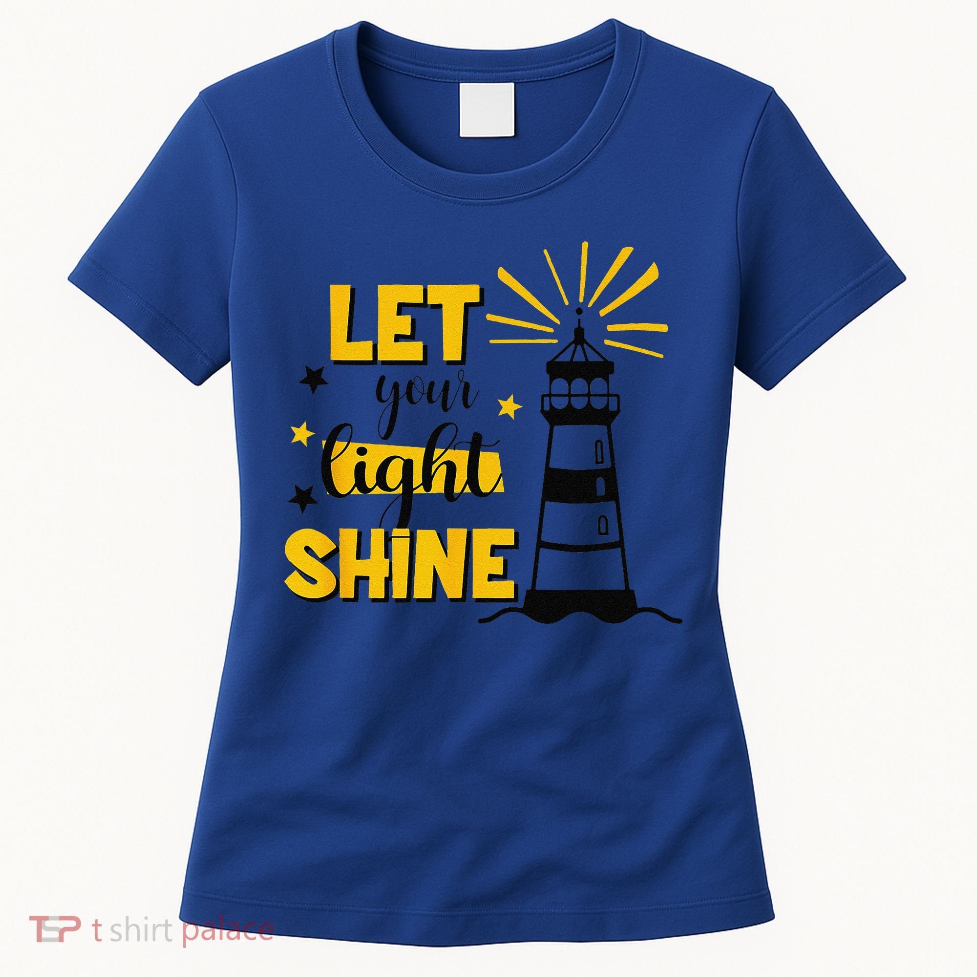 Let Your Light Shine Christian Faith Jesus God Lighthouse Women's T-Shirt