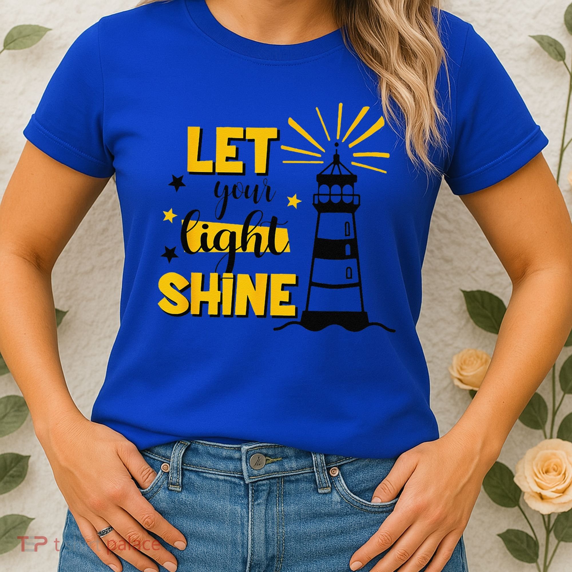 Let Your Light Shine Christian Faith Jesus God Lighthouse Women's T-Shirt