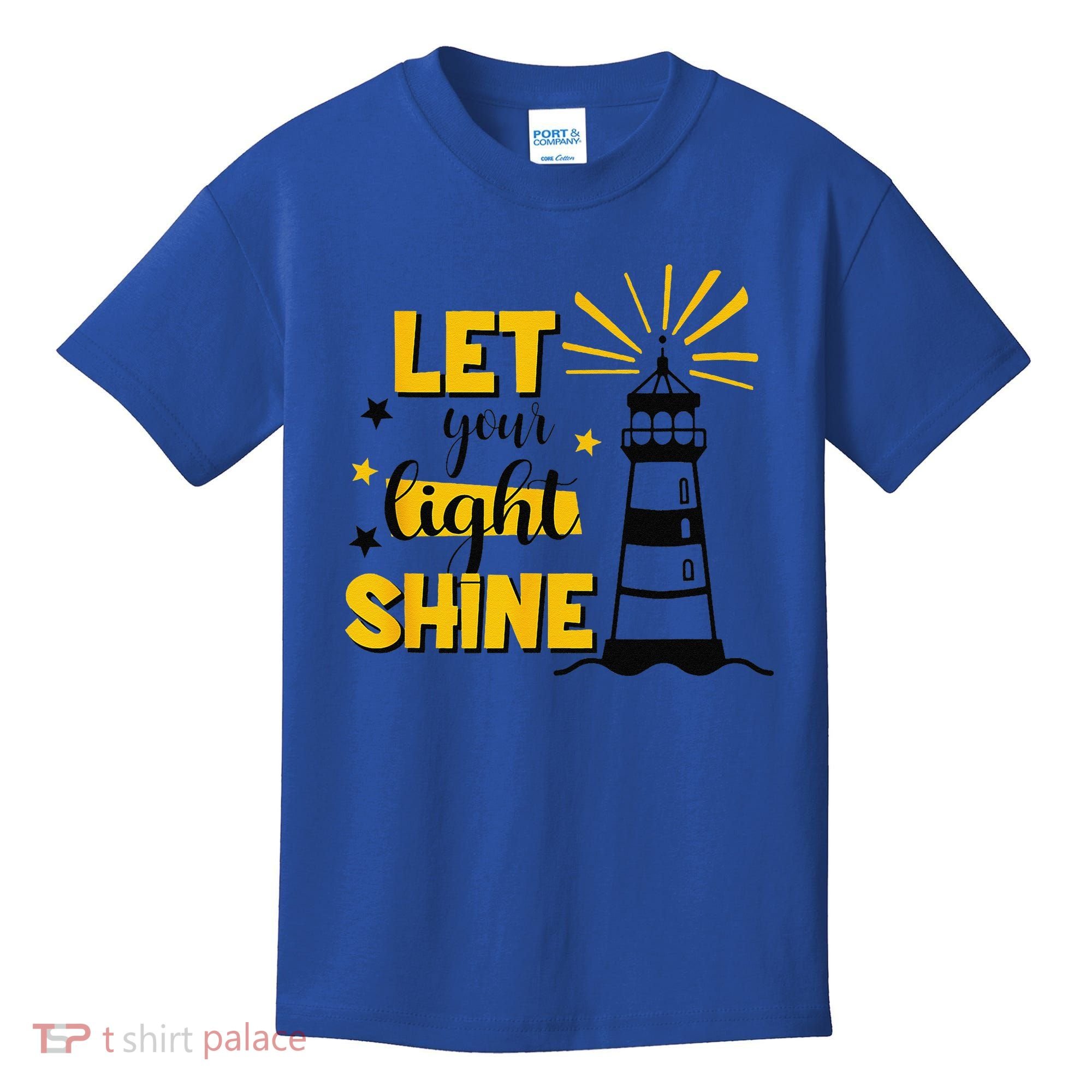 Let Your Light Shine Christian Faith Jesus God Lighthouse Kids T-Shirt