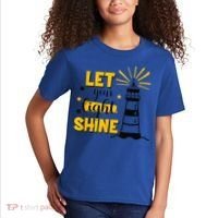 Let Your Light Shine Christian Faith Jesus God Lighthouse Kids T-Shirt thumb 2