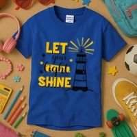 Let Your Light Shine Christian Faith Jesus God Lighthouse Kids T-Shirt thumb 3