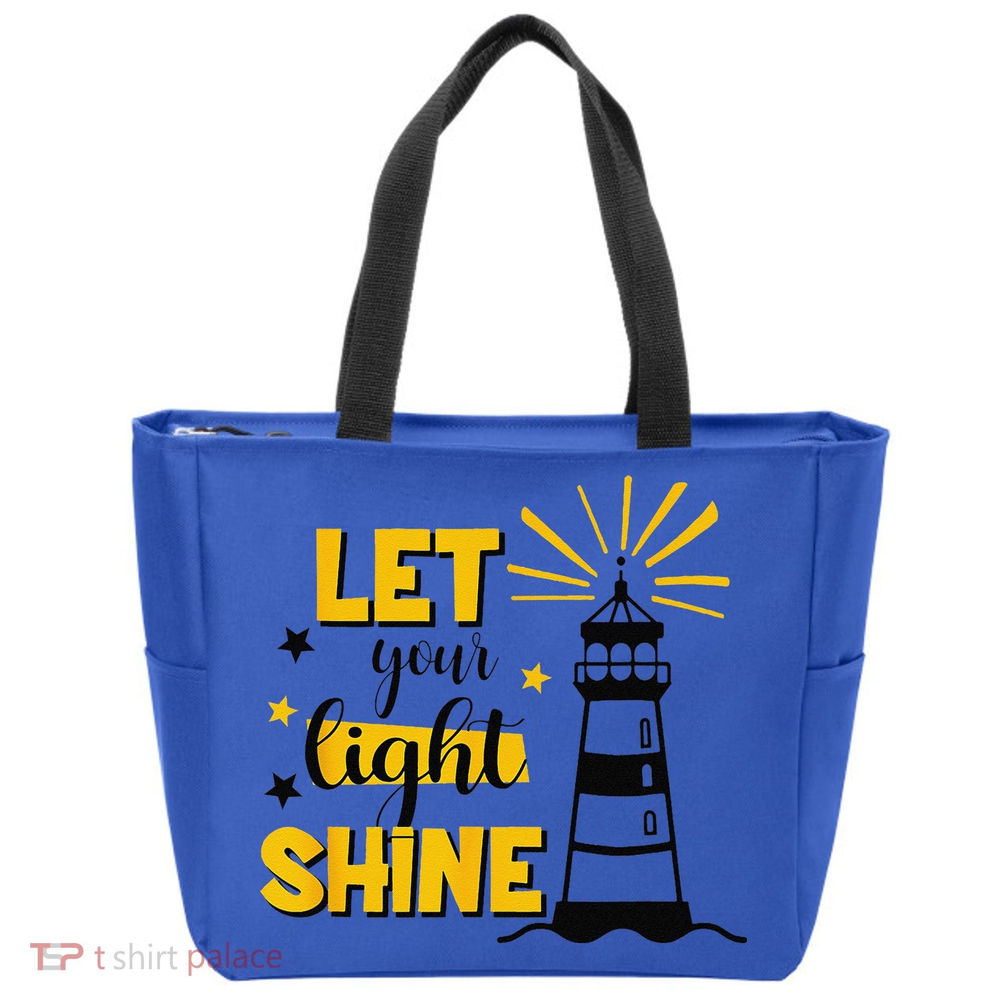 Let Your Light Shine Christian Faith Jesus God Lighthouse Tote Bag