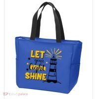Let Your Light Shine Christian Faith Jesus God Lighthouse Tote Bag thumb 3