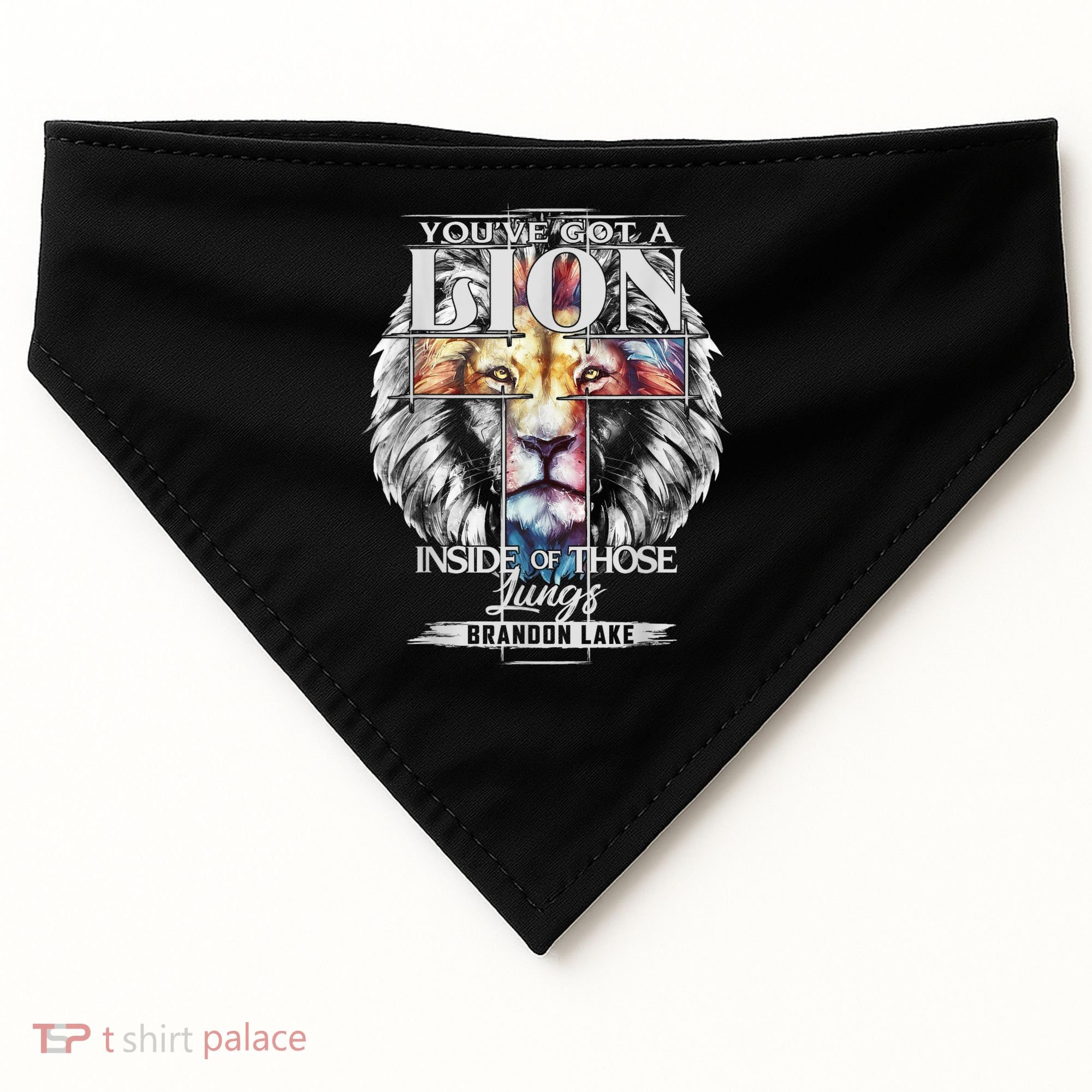Let Your Lion Out Brandonlake Merch Praise Jesus USA-Made Doggie Bandana