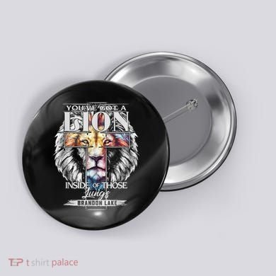 Let Your Lion Out Brandonlake Merch Praise Jesus Button