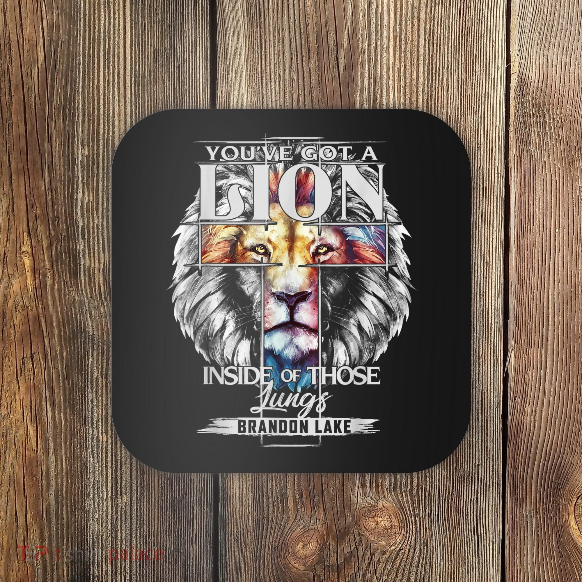 Let Your Lion Out Brandonlake Merch Praise Jesus Coaster