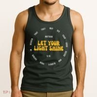 Let You Light Shine Matthew 5:16 Positive Bible Verse Tank Top thumb 3