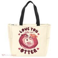 Love You Like No Otter Cute Tote Bag thumb 0