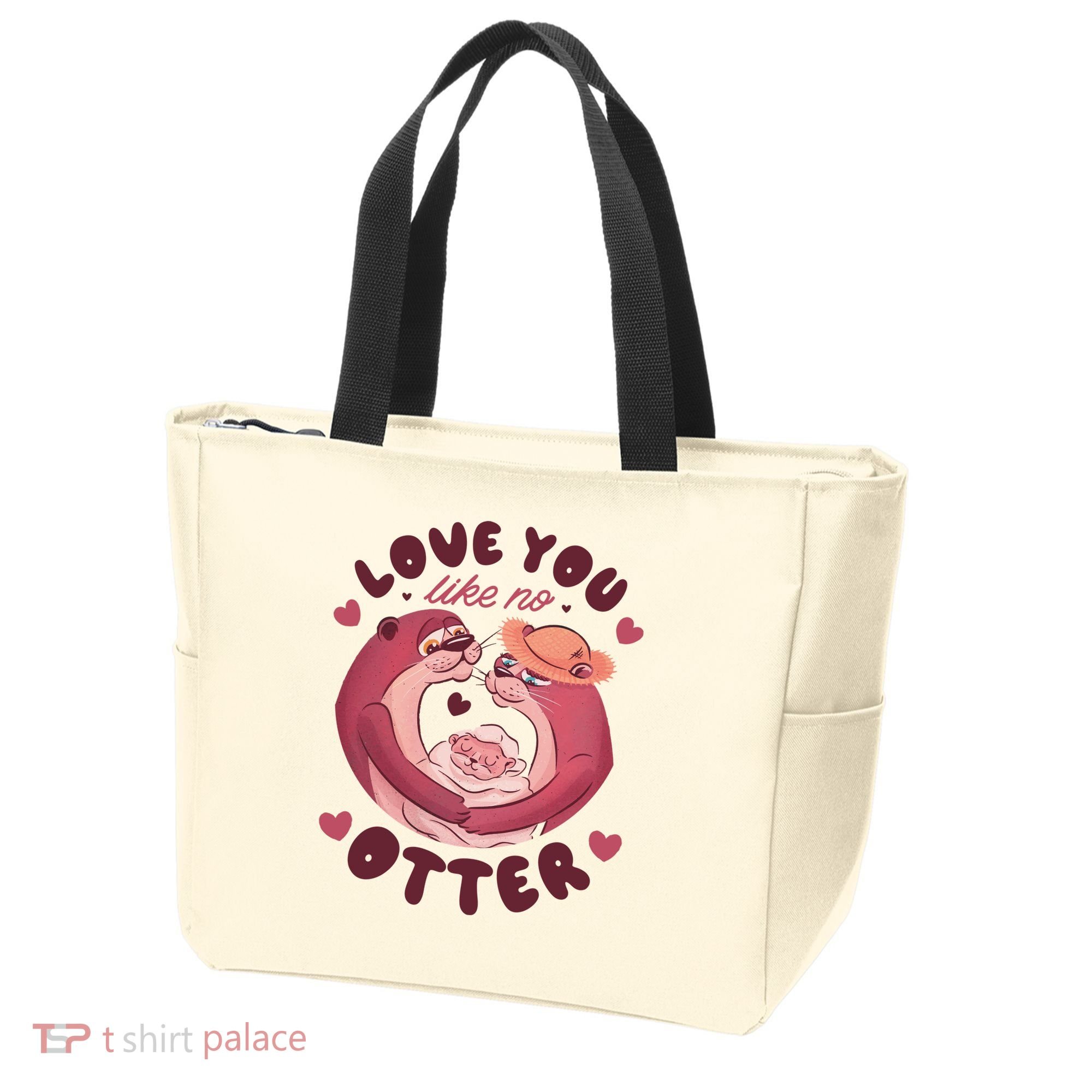 Love You Like No Otter Cute Tote Bag