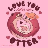 Love You Like No Otter Cute Coaster thumb 2