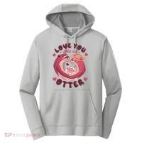 Love You Like No Otter Cute Performance Fleece Hoodie thumb 0