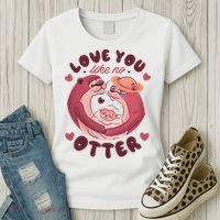 Love You Like No Otter Cute Women's T-Shirt thumb 3