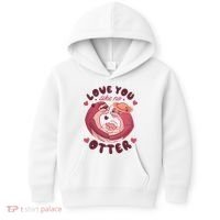 Love You Like No Otter Cute Kids Hoodie thumb 0