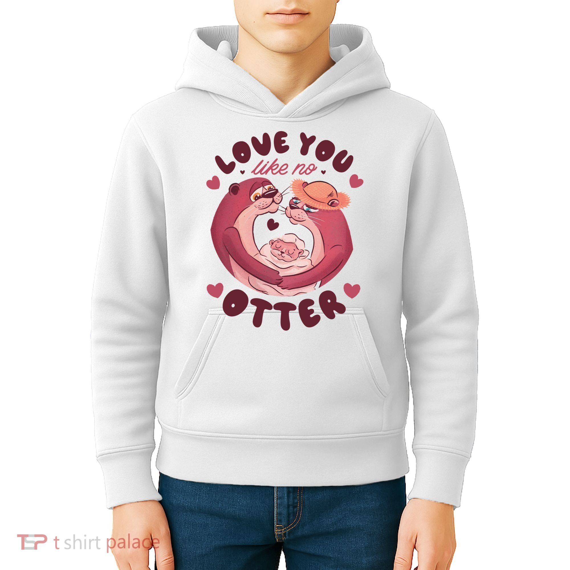 Love You Like No Otter Cute Kids Hoodie
