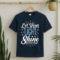 Let Your Light Shine Christian Religious Gifts T-Shirt thumb 2