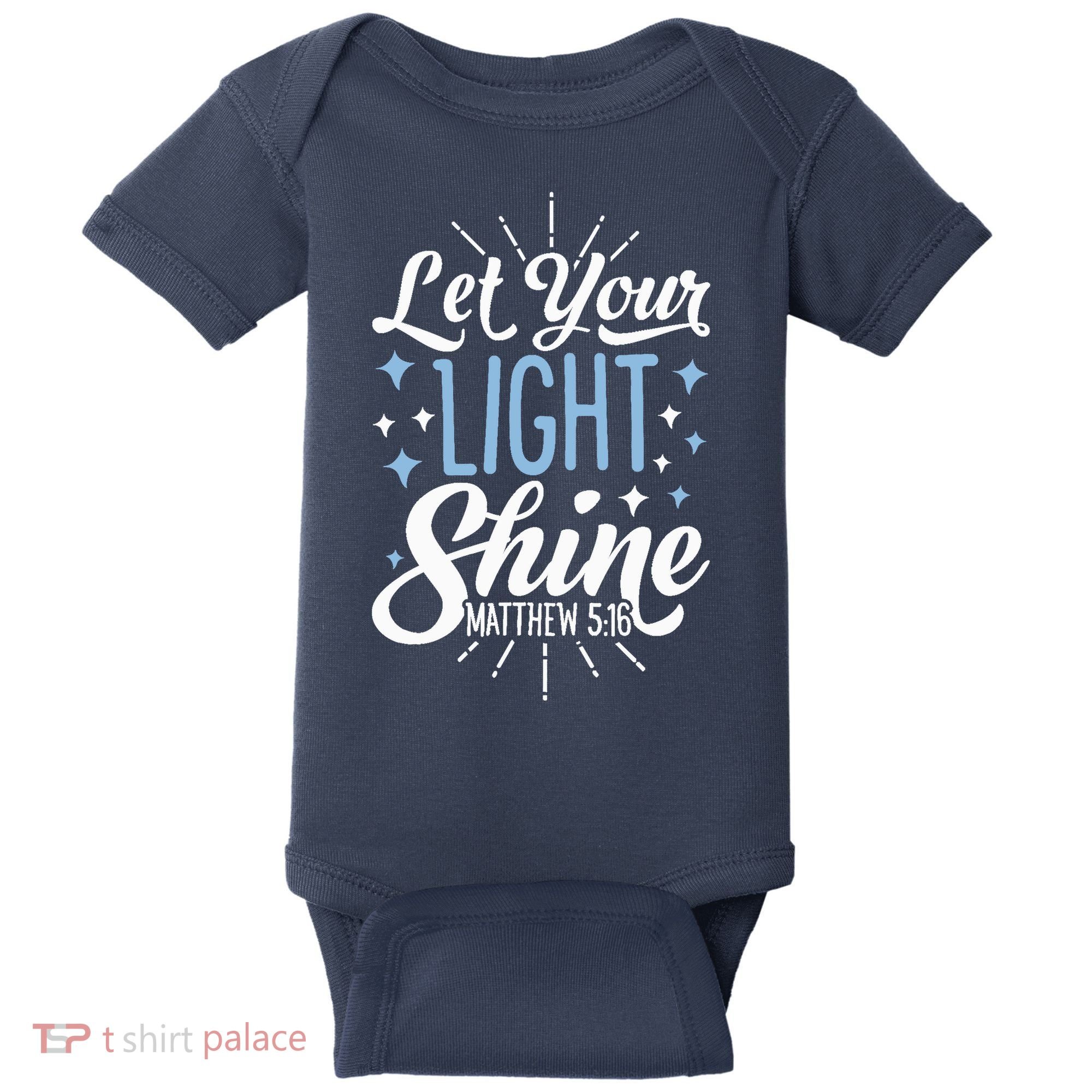 Let Your Light Shine Christian Religious Gifts Baby Bodysuit