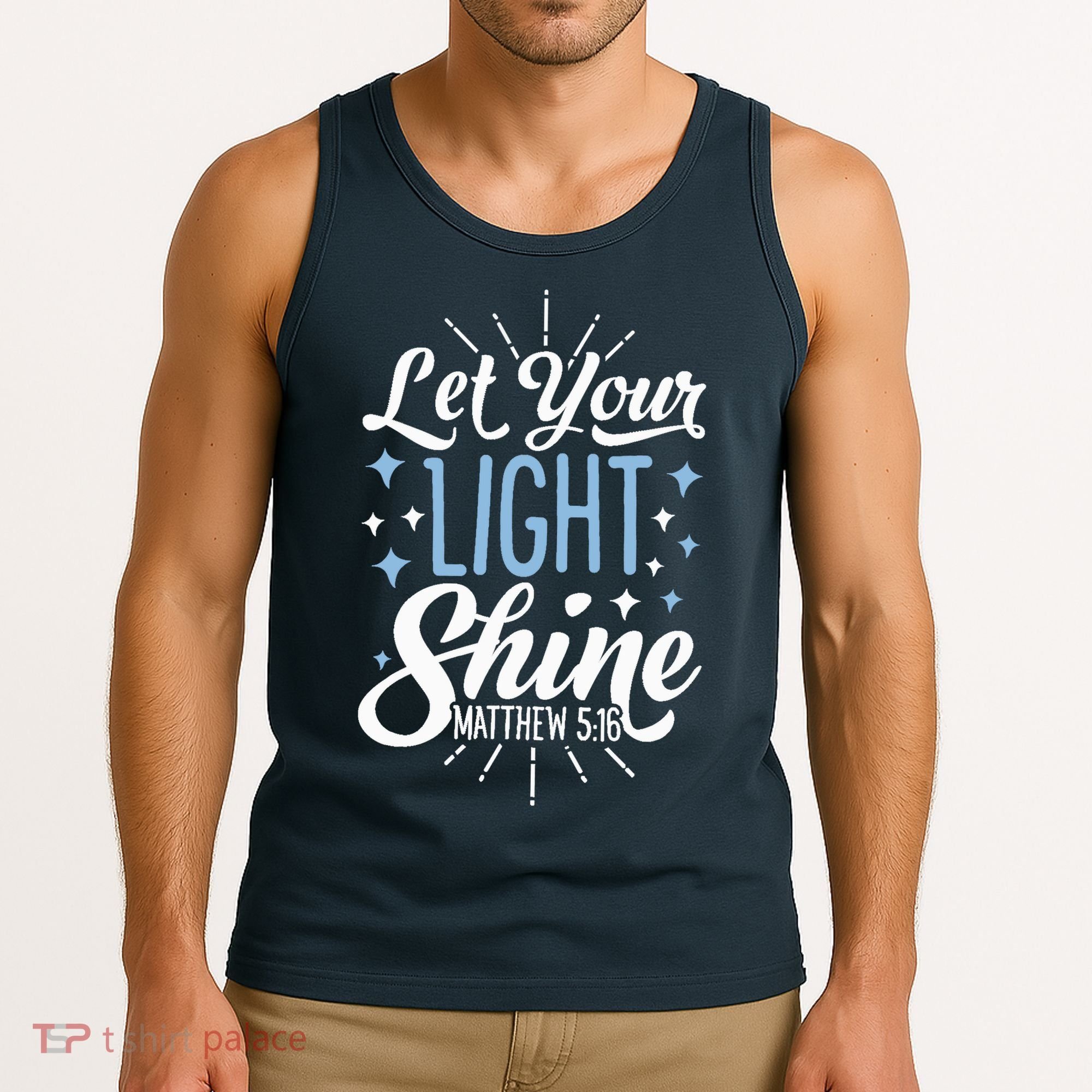 Let Your Light Shine Christian Religious Gifts Tank Top