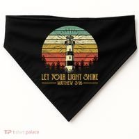 Let Your Light Shine Christian Believer Religious Lighthouse USA-Made Doggie Bandana thumb 0