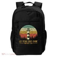 Let Your Light Shine Christian Believer Religious Lighthouse Backpack thumb 0