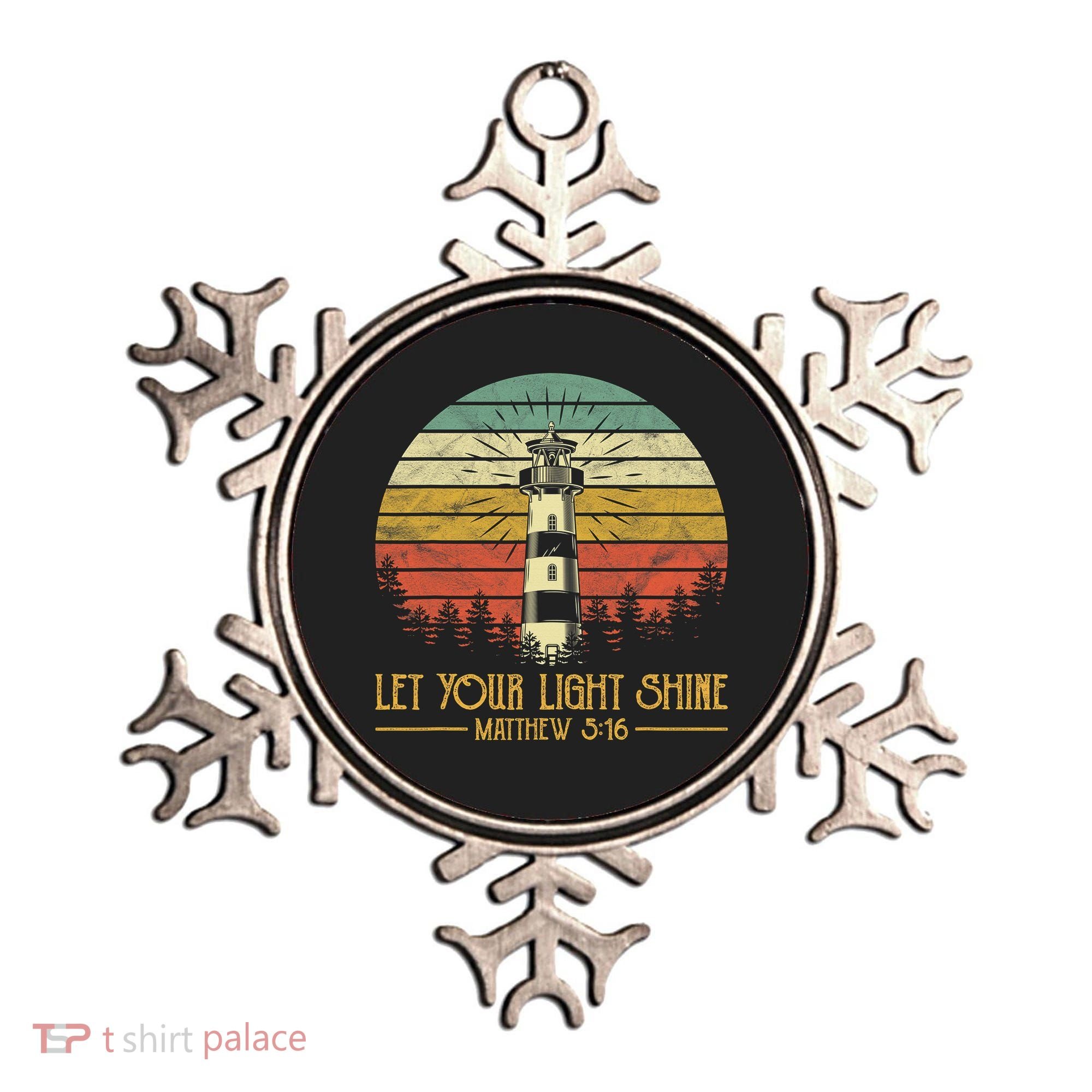 Let Your Light Shine Christian Believer Religious Lighthouse Ornament