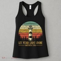 Let Your Light Shine Christian Believer Religious Lighthouse Women's Tank Top thumb 3