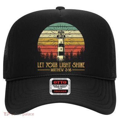 Let Your Light Shine Christian Believer Religious Lighthouse Hat