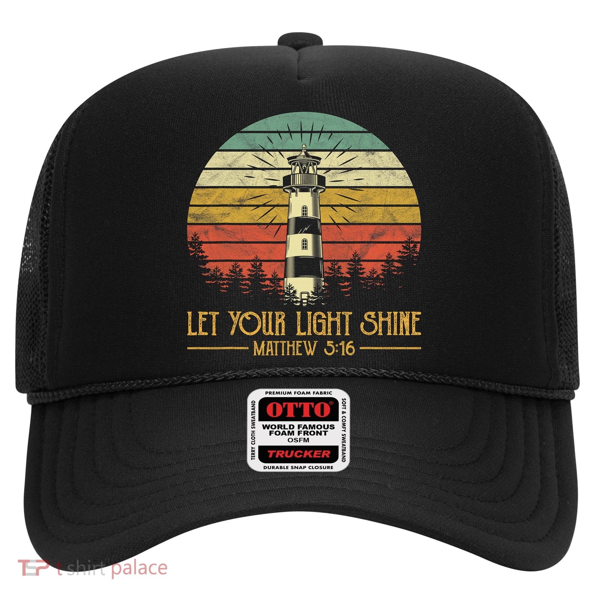 Let Your Light Shine Christian Believer Religious Lighthouse Hat