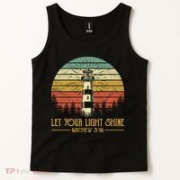 Let Your Light Shine Christian Believer Religious Lighthouse Tank Top thumb 2