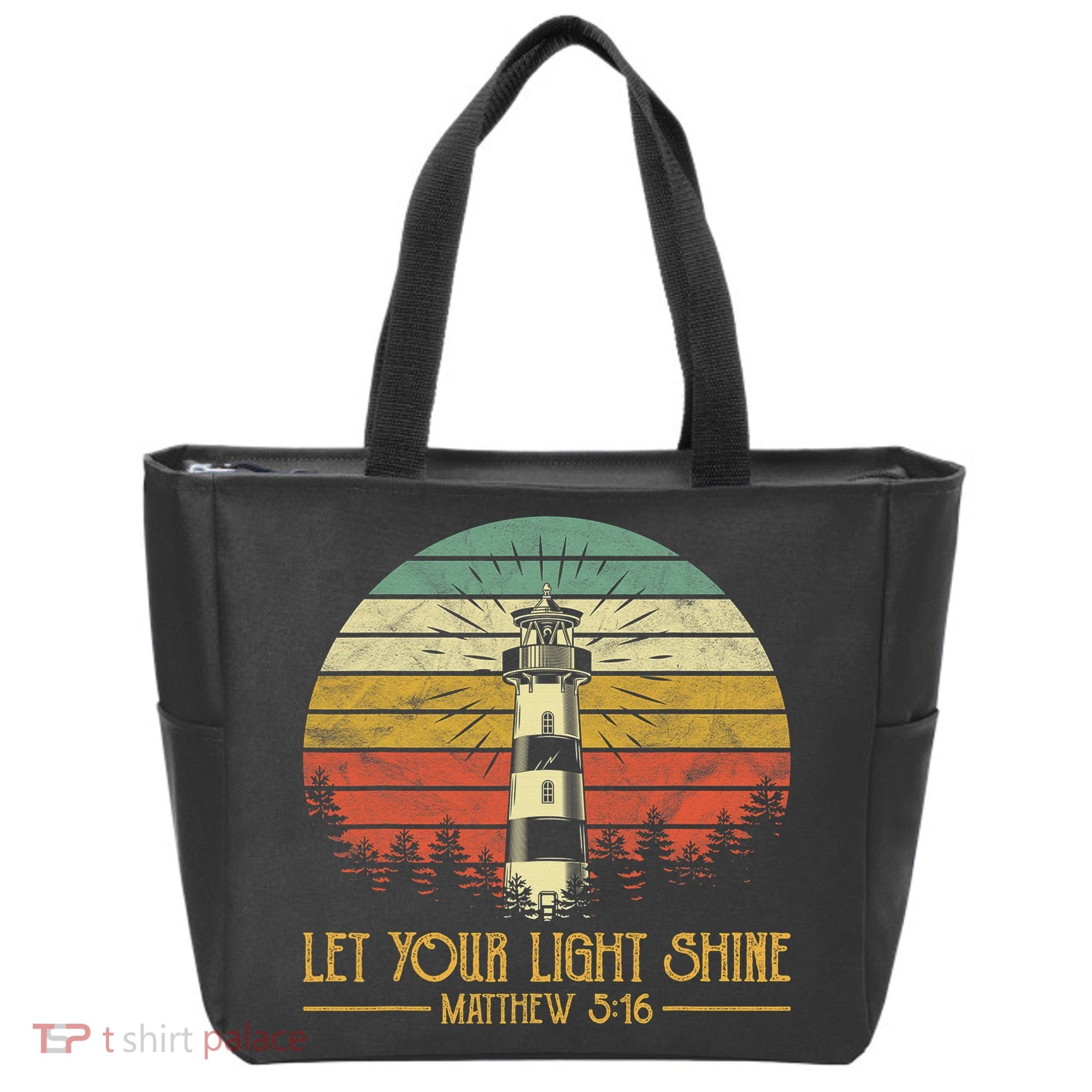 Let Your Light Shine Christian Believer Religious Lighthouse Tote Bag
