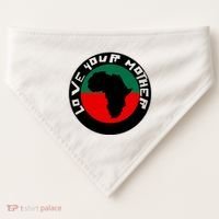 Love Your Mother Africa Black History USA-Made Doggie Bandana thumb 0