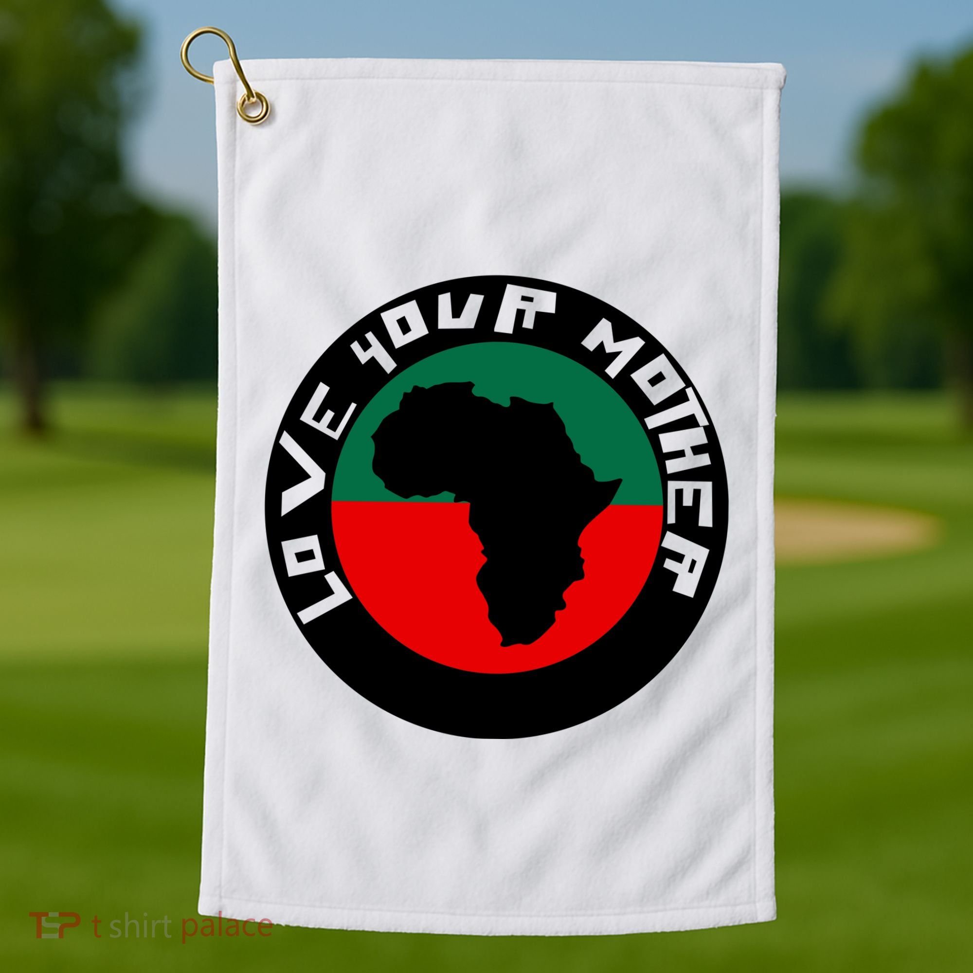 Love Your Mother Africa Black History Golf Towel