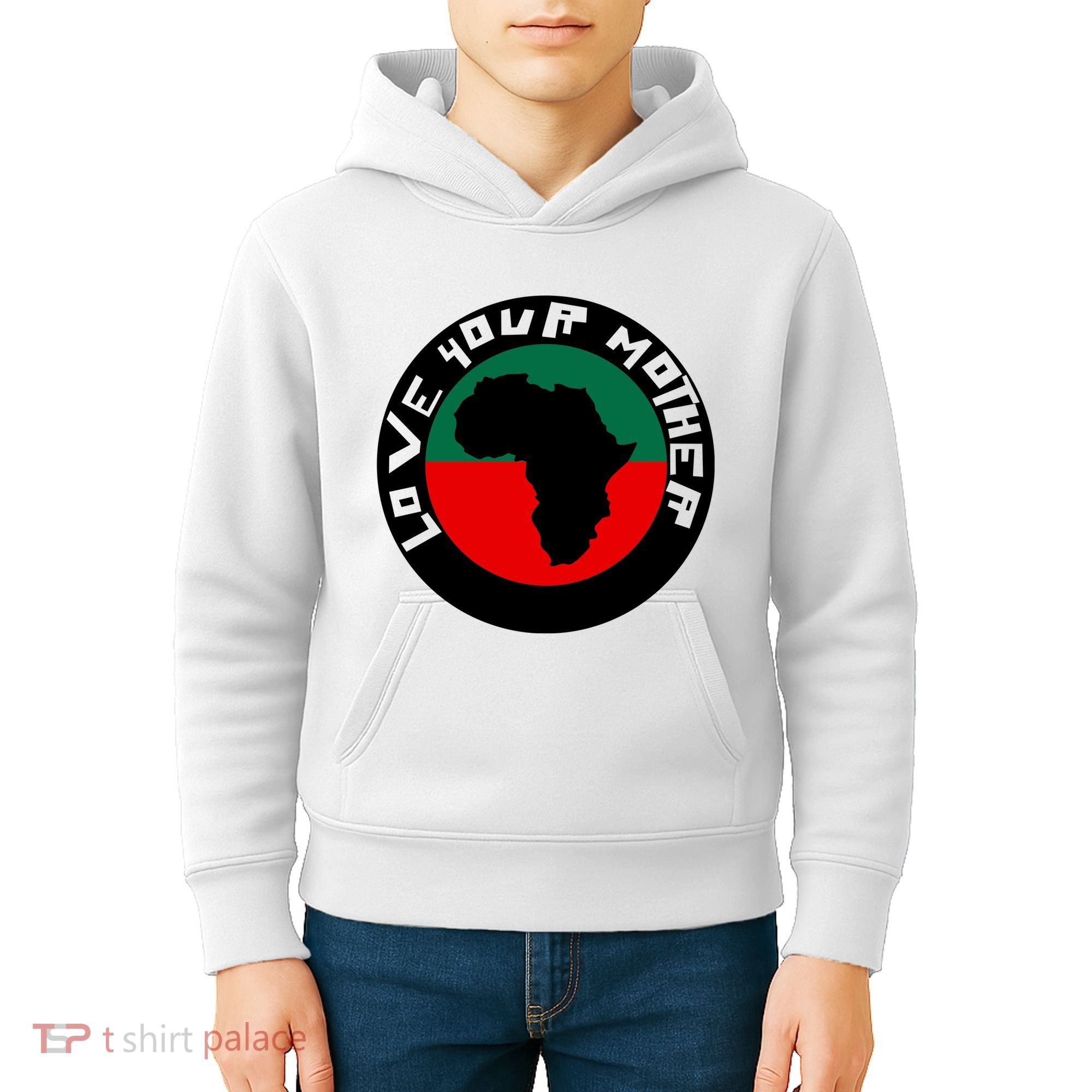 Love Your Mother Africa Black History Kids Hoodie