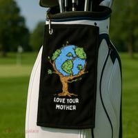 Love Your Mother Earth Day Gift Environt Eco World Tree Cool Gift Golf Towel thumb 2