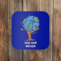 Love Your Mother Earth Day Gift Environt Eco World Tree Cool Gift Coaster thumb 0
