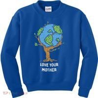 Love Your Mother Earth Day Gift Environt Eco World Tree Cool Gift Kids Sweatshirt thumb 0